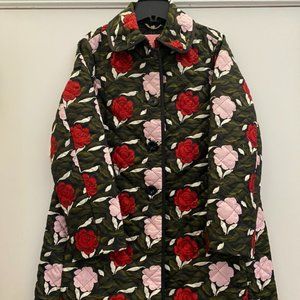 NWT Kate Spade Spade Rose Garden Quilted Brocade Topper